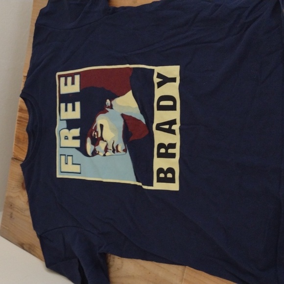 Navy Blue Short Sleeve Free Brady Jersey Fits Like Size L - Picture 5 of 5